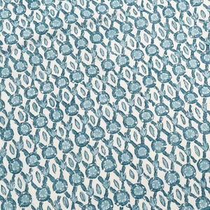 1+ yds Brunschwig & Fils Galon Print cotton fabric - AQUA