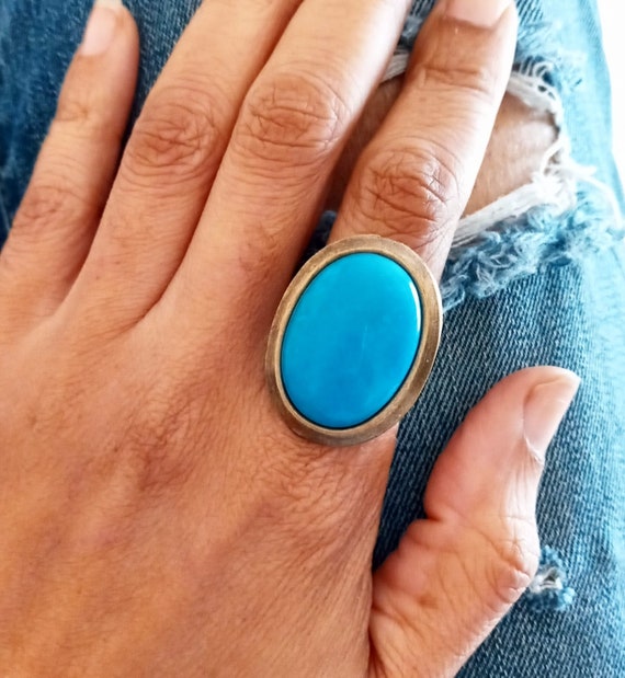 Blue Copper Turquoise Ring 925 Sterling Silver Ring Women Ring Whoiesaler  at Rs 400/piece | Silver Gemstone Rings in Jaipur | ID: 26043010891