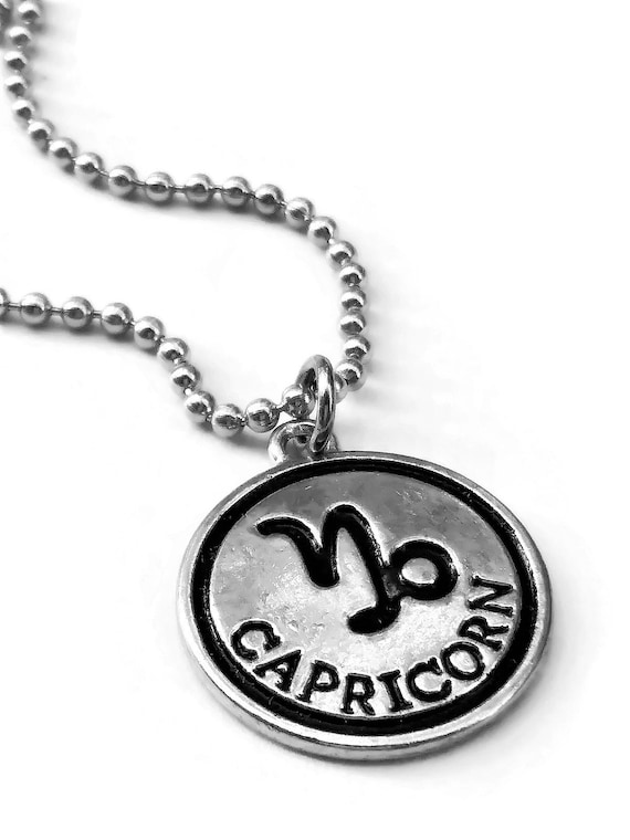 Mens Necklace Chain Silver Capricorn Zodiac Necklaces for Women  display picture 1