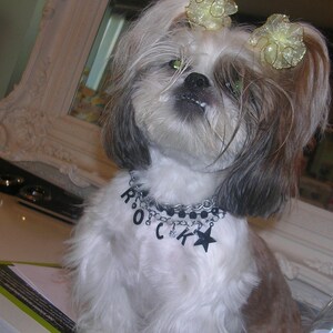 Beaded Dog Collar, Rosary Necklace, Small Pet Jewelry Dog Lover Gifts Bild 4