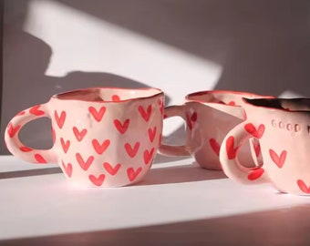 Heart ceramic mug