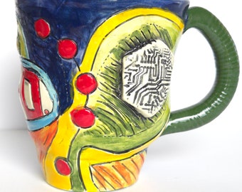 UFO UAP ceramic mug alien