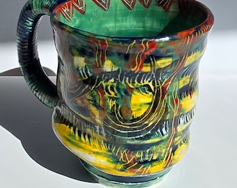 Whirling ceramic mug