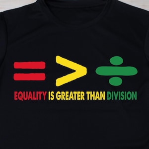 L'égalité est supérieure à la division Svg Png, Svg histoire des Noirs, Svg Png Juneteenth, chemise du mois, Svg afro-américain, téléchargement numérique
