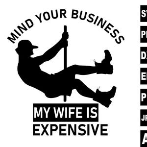 Cuide da sua vida Minha esposa é cara svg, Homem gordinho svg, Esposa engraçada svg, Homem gordo dançando no poste svg, Cara gordo svg, Diesel svg, arquivo de corte cricut