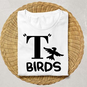 T Birds Svg, Grease Svg, T Bird Png, Sublimazione, Svg, File Svg, File di taglio, Silhouette, Clipart, Motivazionale, Trendy Svg, Download digitale