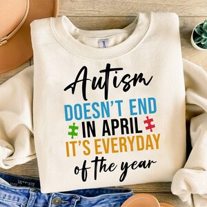 O autismo não acaba em abril, é todo dia, Conscientização sobre o autismo Svg, Em abril Svg, Usamos azul Svg, Autismo Svg, Conscientização sobre o autismo, Sublimação