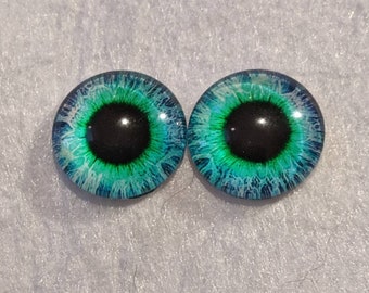 REBORN DOLL Full Round 20 mm Real Eyes Ocean Green ~ REBORN DOLL SUPPLIES