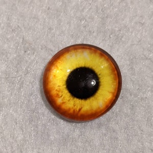 One pair of glass eyes yellow and rusty orange choose size