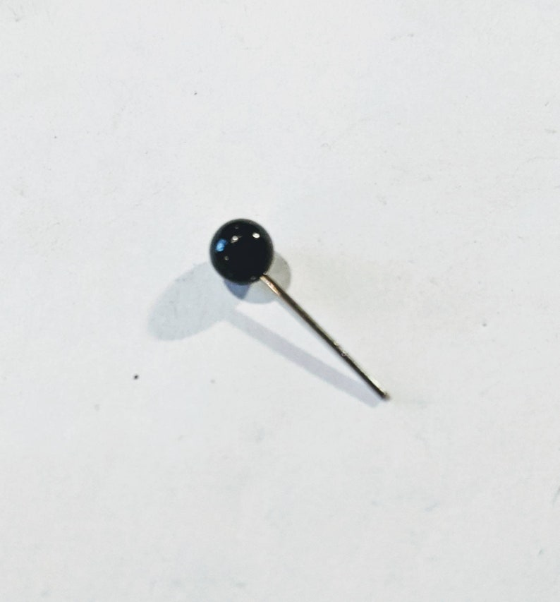 Various sizes black glass pin eyes perfect for needle felting 10 eyes image 2