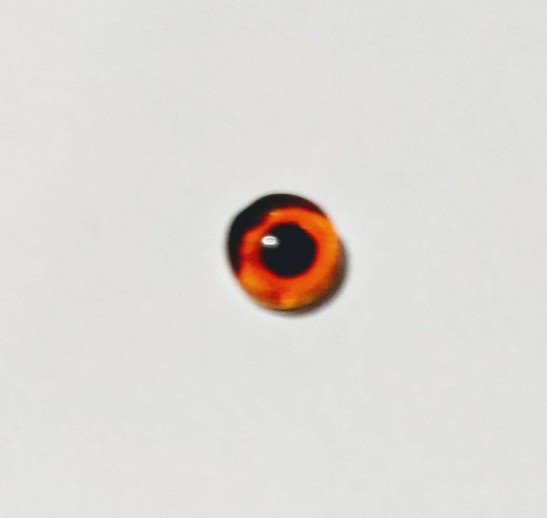 One pair of glass eyes with metal posts 6mm 12mm various colours Bild 9