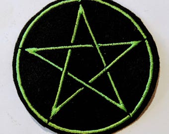 Pentagram embroidered patch
