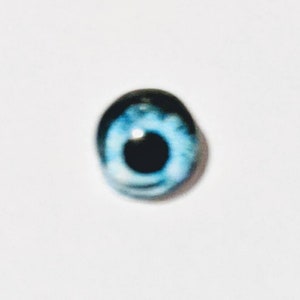 One pair of glass eyes with metal posts 6mm 12mm various colours Bild 5