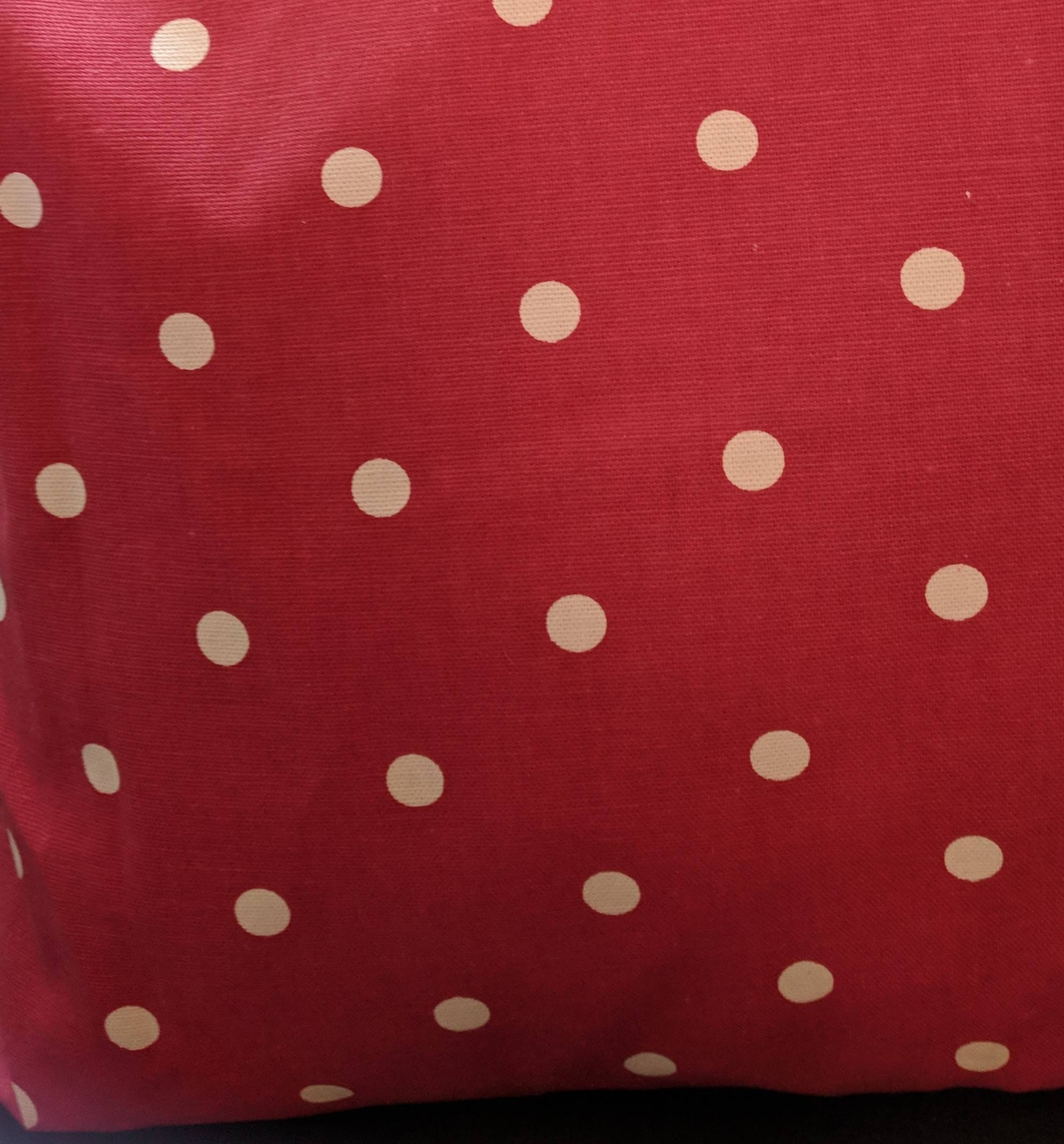 Pillow Cushion Red With White Spots Design - Etsy