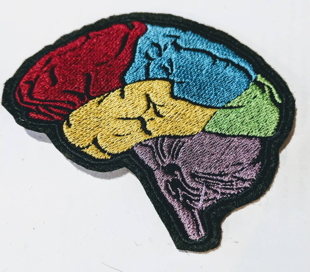 Brain Patch Brain Anatomical Embroidered Patch - Etsy