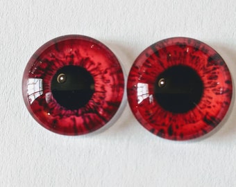 One pair of amber glass eyes  various sizes