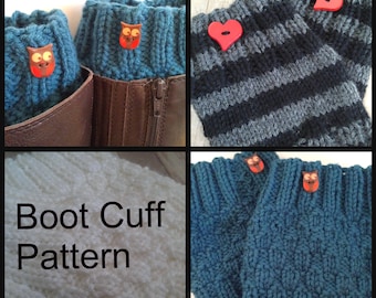 Knit Boot Cuff PATTERN PDF
