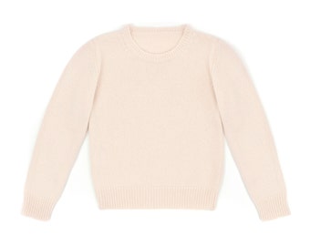 Cashmere Sabbia Soft Crew Neck Jumper Handmade in Italy by Artisan