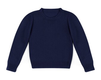 Cashmere Inchiostro Soft Crew Neck Jumper Handmade in Italy by Artisan