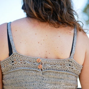 CROCHET PATTERN: summer camisole, Lucioles top, instructions in 6 sizes image 3