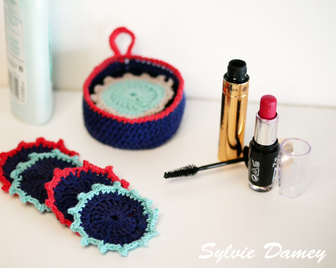 CROCHET PATTERN Reusable Makeup Pads and Storage Basket for - Etsy