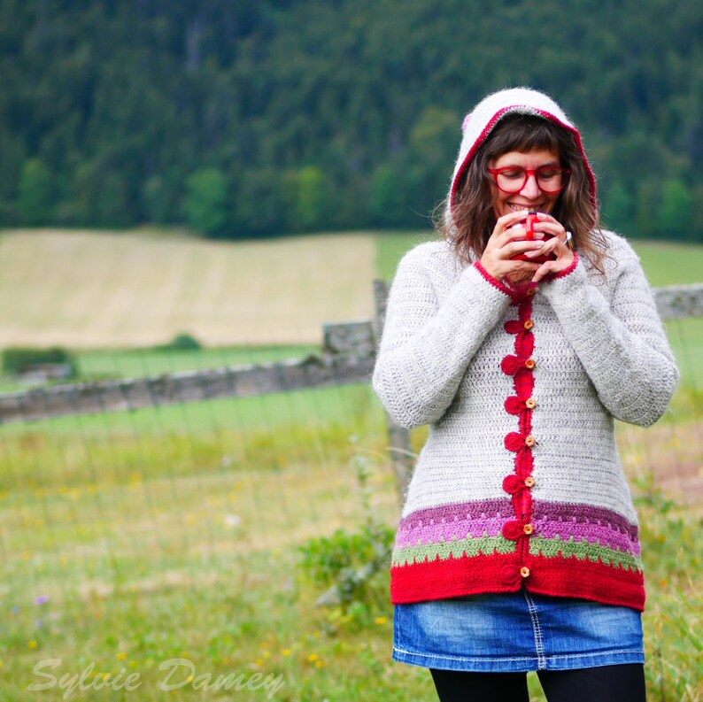 CROCHET hooded pixie coat / jacket PATTERN for women Loup Etsy
