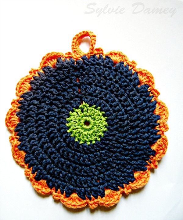 Round Potholder CROCHET PATTERN Ideal for Housewarming Etsy