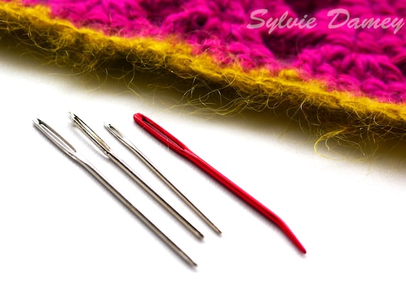 Blunt eye yarn weaving tapestry needle - set of 4 - two colors