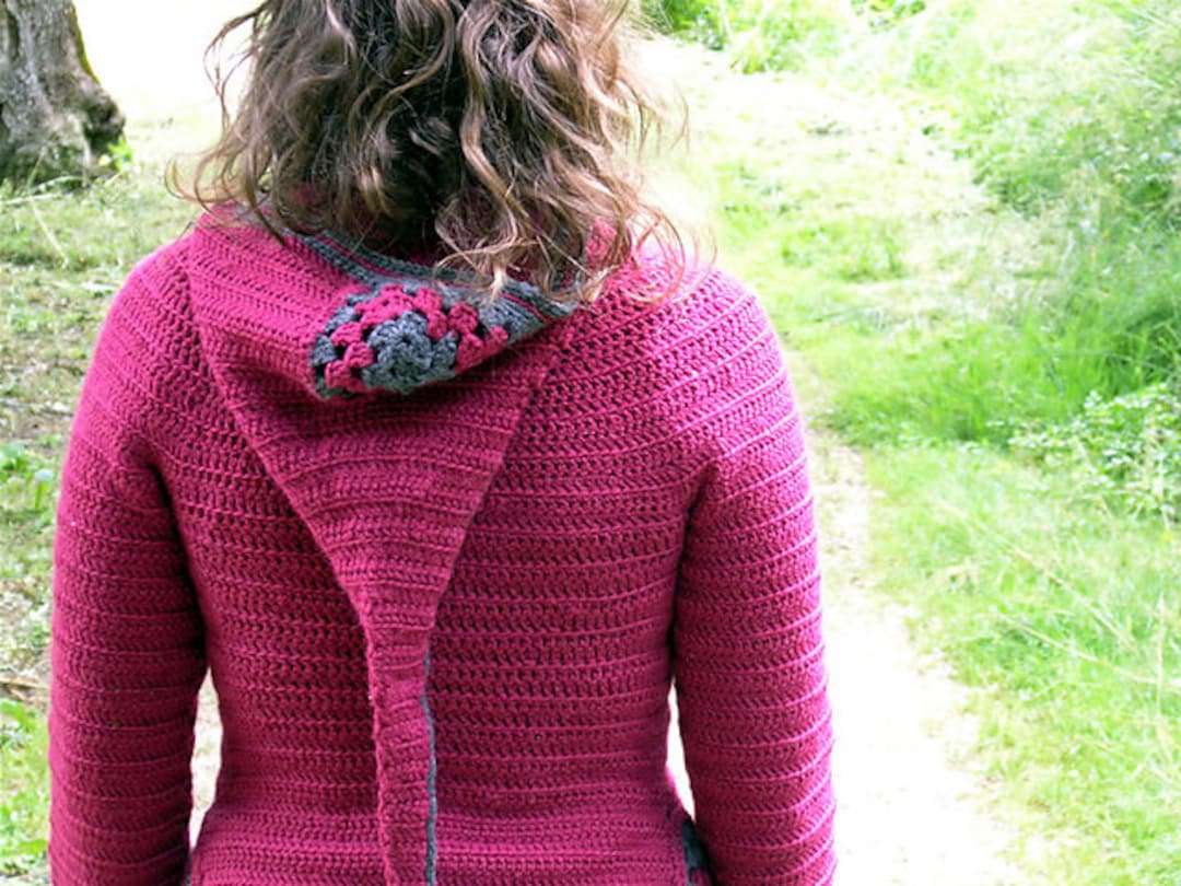 Jehanne Hooded Cardigan Crochet Pattern for Women's Elfin Coat