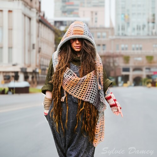 CROCHET Post Apocalyptic Hood PATTERN in Pdf, Wastelander Hood
