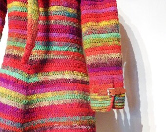 CROCHET PATTERN, Boréal Coat, PDF to Crochet a Hooded Elfin Fairy