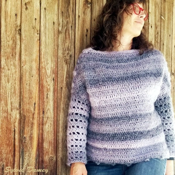 ニット/セーター Ameri VINTAGE - SPANGLE CHIBI KNIT OCUH Grandpa Sweater Striped Sweater Women Ribbed Knit