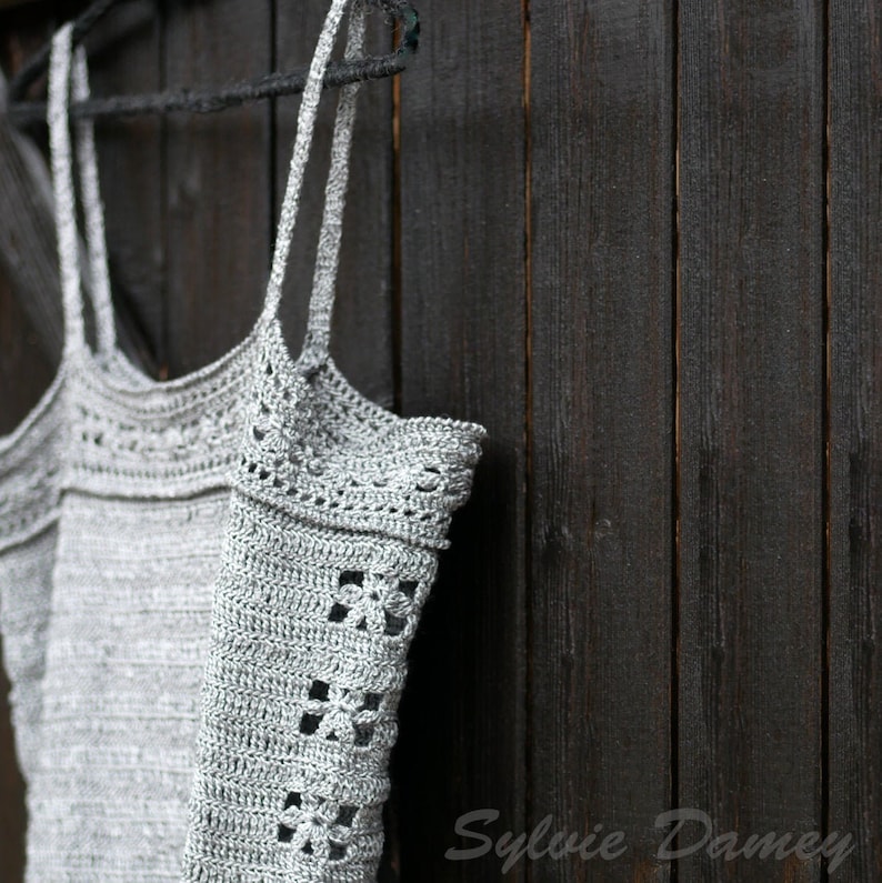 CROCHET PATTERN: summer camisole, Lucioles top, instructions in 6 sizes image 1