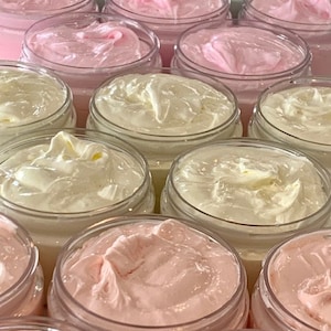 8 oz Shower Parfait Cream Soap Custom Scented. Whipped Soap. Soap in a Jar. Vegan Body Wash.