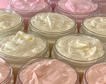 8 oz Shower Parfait Cream Soap Custom Scented. Whipped Soap. Soap in a Jar. Vegan Body Wash.