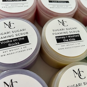 Lemon Sugar Cookie Foaming Body Scrub. Body Polish. Vegan lemon cookie Sugar Scrub. Soap scrub. Made from scratch. Lemon Sugar Scrub