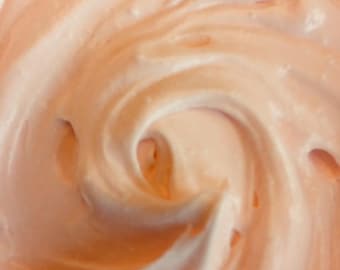 Blood Orange Sugar Cookie Shower Parfait Cream Soap 4oz. Orange Vegan Body Wash. Creamy Soap. Orange Fluffy Whipped Soap. Soap in a Jar