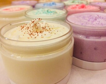 Honey I Washed the Kids type Whipped Sugar Scrub 4oz. Vegan Body Scrub. Creamy Sugar Scrub.