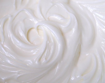 Lavender Marshmallow Double Butter Body Cream 4 oz. Vegan Body Cream. Lavender Lotion. Non-greasy body cream Lavender and Marshmallow