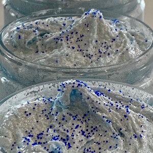 Blueberry Cake Pop Foaming Body Scrub 4 oz. Body Polish. Vegan Skincare. Soap scrub. Blueberry Lemon Cake Sugar Scrub. Made from scratch image 6