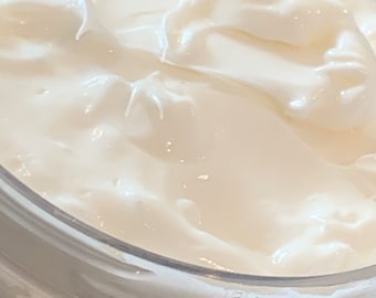 8 oz Double Butter Body Cream custom scented. Vegan Hand Cream. Foot Cream.