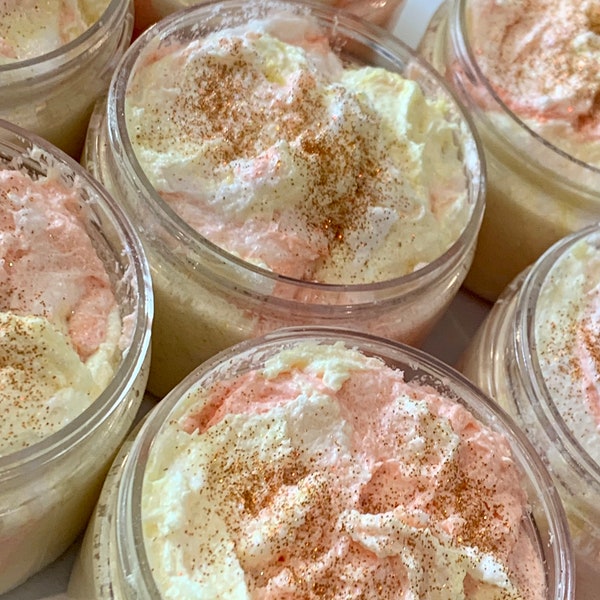 Beach Bum Bum Foaming Sugar Scrub 4 oz. Body Polish. Soap Scrub.  Sandalwood, Pistachio, Jasmine, Vanilla, and Amber Body Scrub