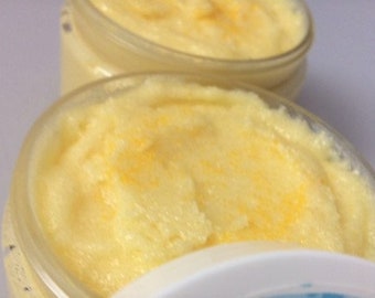 Lemon Curd Foaming Body Scrub. Body Polish. Vegan Sugar Scrub. Soap scrub. Foot scrub. Made from scratch. Lemon Sugar Scrub