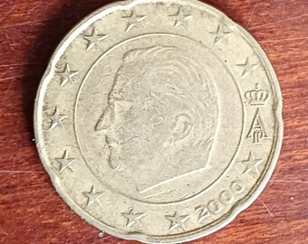 Moneda rara de 20 céntimos 2000 Bélgica Alberto II.