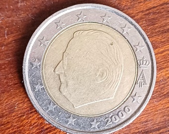 2 Euro seltene Münze 2000 Belgien Albert II.