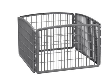 Iris Gray Exercise 4-Panel Pet Playpen, Small