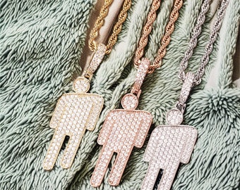 Billie Eilish Inspired Necklaces Blohsh Zinc Alloy Pop Star Chain Jeweled Silver Gold Rosegold Improved Quality Chain