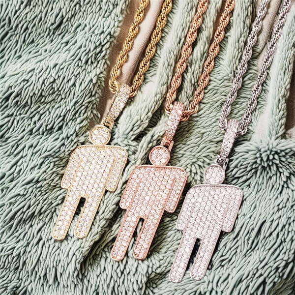 Billie Eilish Inspired Necklaces Blohsh Zinc Alloy Pop Star Chain Jeweled Silver Gold Rosegold Improved Quality Chain