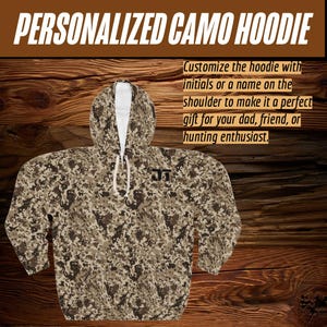 Camo unisex trui met capuchon, gezellige vrijetijdskleding, ideaal voor buiten, cadeau, militair geïnspireerd, ruim comfort, cadeau voor papa, cadeau voor jager