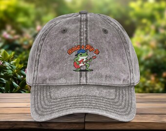 Frogcore Dad Cap Guitar Embroidered Frog Hat Music Festival Vintage Baseball Hat Funny Alt Aesthetic Gift Music Lover Retro Cap For Friends